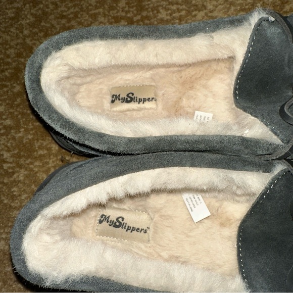 My Slippers My Pillow Mens Moccasin 13 Shoes Gray - Picture 6 of 9